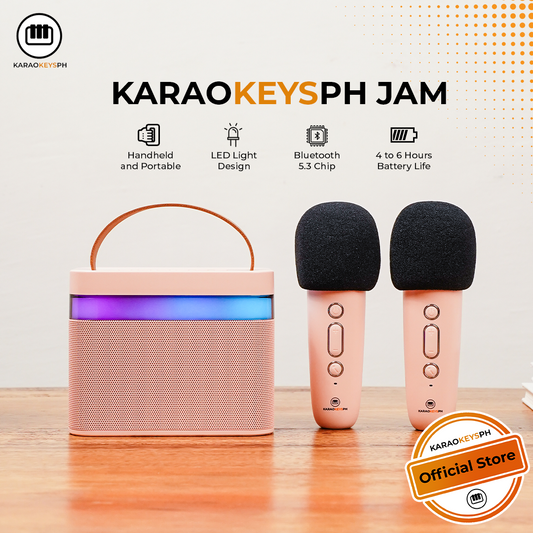 KaraoKeysPH Jam Karaoke Speaker in Pink