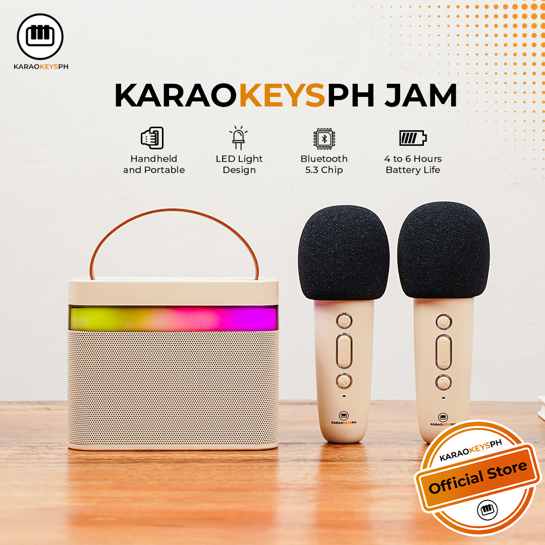 KaraoKeysPH Jam Karaoke Speaker in Cream